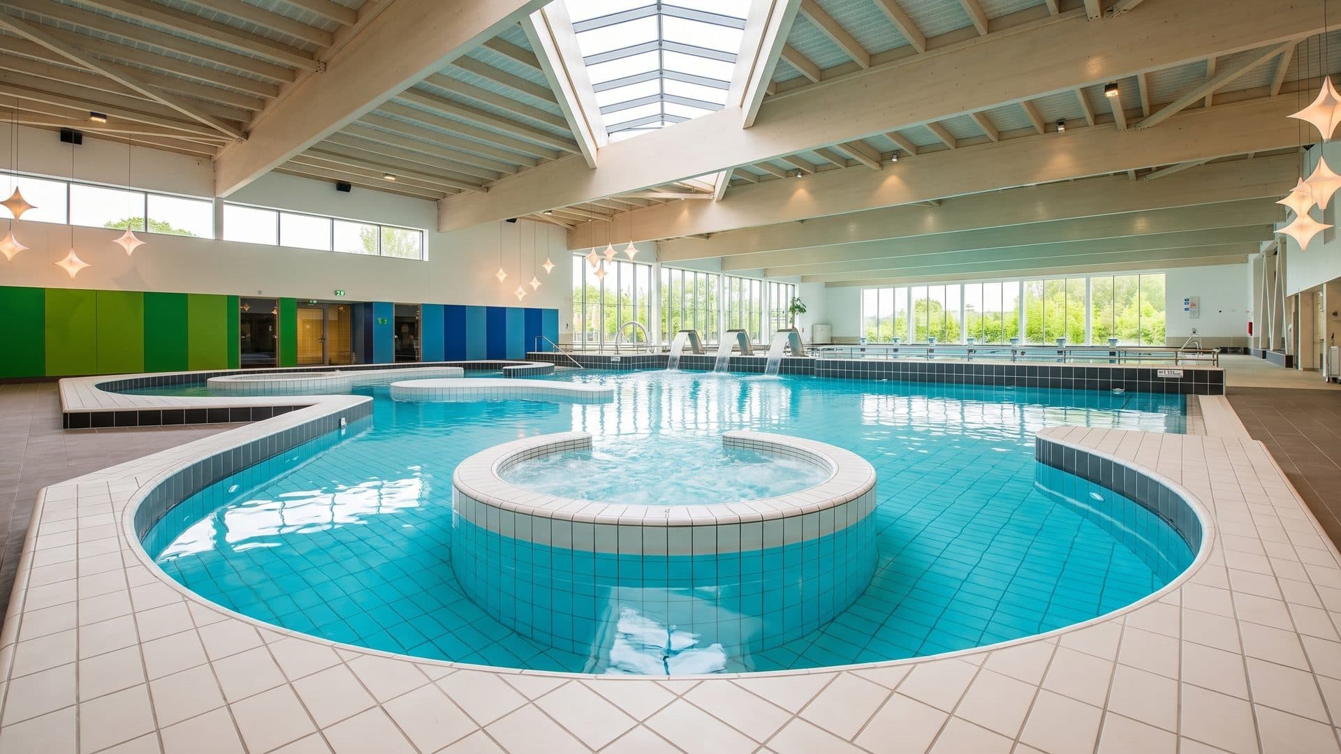 The recreation pool of Zwem.com around its raised round basin